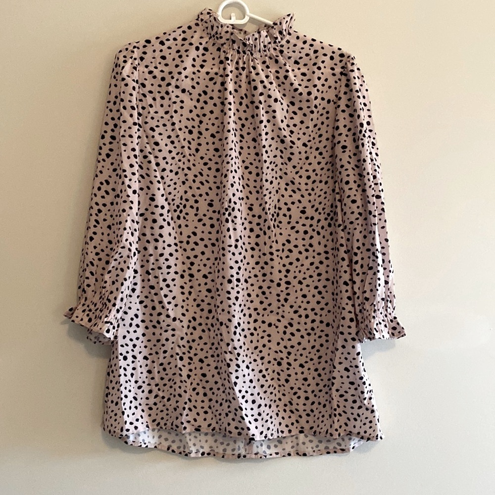 Ruffle neck blouse